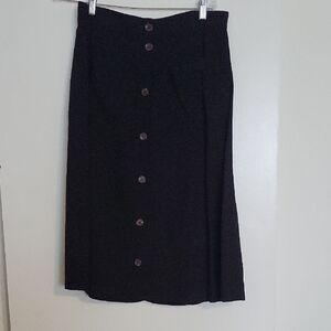Old Navy Black Button-Front Skirt